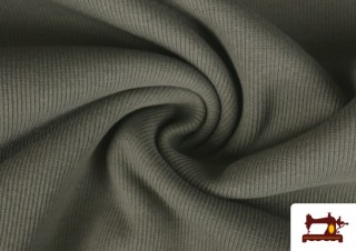 Tela de Puño Canalé en varios Colores color Gris