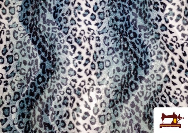 Tela de Leopardo para Disfraces y para Tapizar color Gris