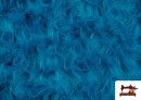Venta online de Tela de Pelo Largo de Colores color Azul turquesa