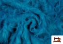 Tela de Pelo Largo de Colores color Azul turquesa