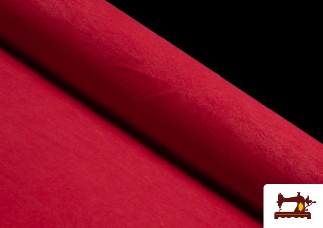 Venta online de Tela de Antelina de Colores color Rojo