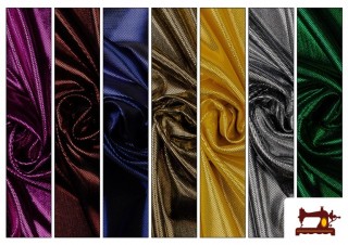 Tela de Lame Económico Dorado y Colores Brillantes Metalizados