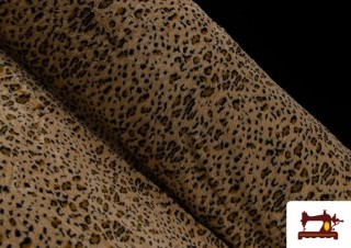 Tela de Pelo Imitación Animal de la Selva Leopardo