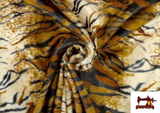 Tela de Pelo corto con Dibujo de Tigre de Bengala