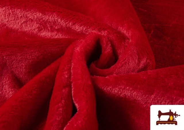 Venta de Tela de Pelo Corto de Colores color Rojo