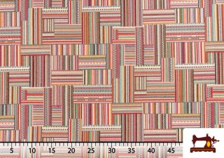 Tela de  Tapicería Gobelino Multicolor ancho 140 cms