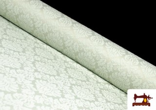 Tela de Jacquard Cloqué de Seda Colores Suaves