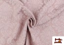 Venta de Tela de Jacquard Cloqué de Seda Colores Suaves color Rosa pálido