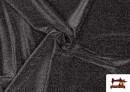 Venta de Tela de Punto de Lycra con Lame color Gris oscuro