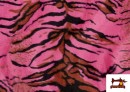 Venta de Tela de Pelo Corto de Tigre de Colores color Fucsia