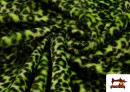 Comprar online Tela de pelo de leopardo de colores color Pistacho