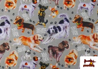 Comprar Tela de  Loneta  Estampado Digital con Perros