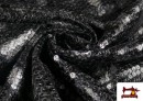 Venta de Tela de Lentejuelas Animal Print Serpiente color Gris