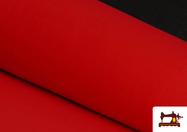 Comprar online Tela de Sudadera de Colores color Rojo