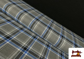 Tela de Viella Estampado Cuadros Clásicos Grises