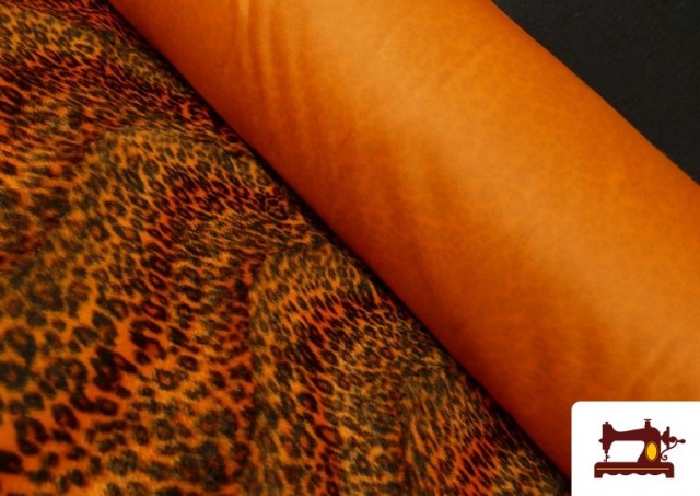 Comprar Tela de pelo de leopardo de colores color Naranja