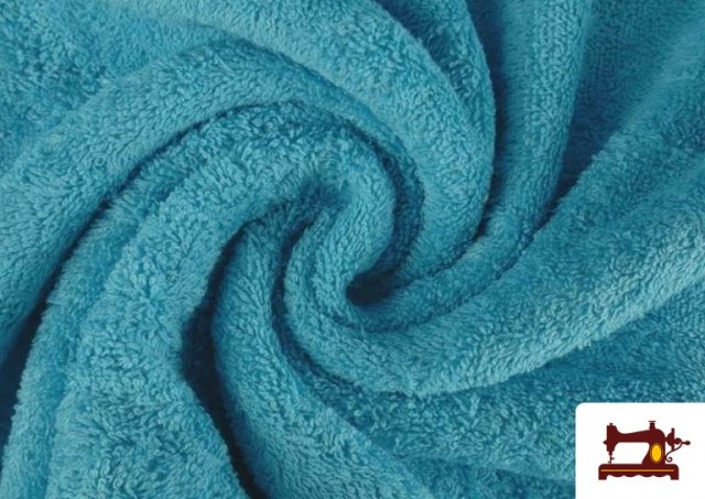 Venta de Tela para Toallas Rizo 100% Algodón de Colores color Azul turquesa