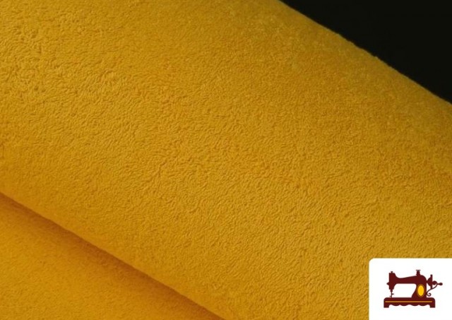 Tela para Toallas Rizo 100% Algodón de Colores color Amarillo