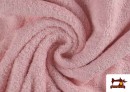 Tela para Toallas Rizo 100% Algodón de Colores color Rosa pálido
