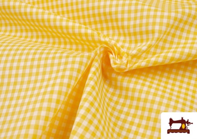 Tela de Cuadros Vichy de Colores color Amarillo