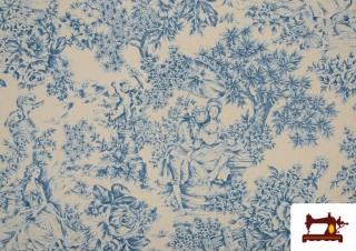 Comprar Tela de Toile Jouy color Azul