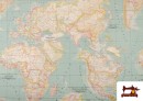 Comprar Tela Estampada con Mapa del Mundo