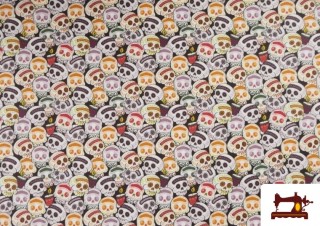 Comprar Tela de Algodón Halloween Calaveras