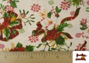 Venta online de Tela de Loneta Navideña estampado Ramillete de la Suerte Ancho 140cm