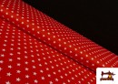 Comprar online Tela de Algodón de Colores Estrellas 1cm color Rojo