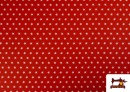 Venta online de Tela de Algodón de Colores Estrellas 1cm color Rojo