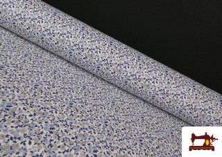 Venta online de Tela de Algodón Flores pequeñas de Colores color Azul