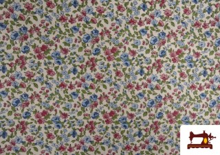 Venta online de Tela de Algodón Flores pequeñas de Colores