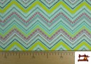 Venta online de Tela de Punto de Camiseta Étnica de Colores color Azul turquesa