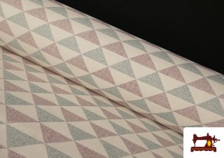 Tela de Loneta Estampado Coordinado Geométrico