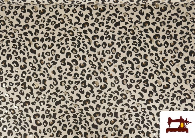 Venta de Punto de Camiseta Estampado Leopardo Con Brilli Brilli