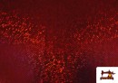 Venta de Tela de Lycra Imitación Escamas de Pez y de Sirena Holográficas color Rojo