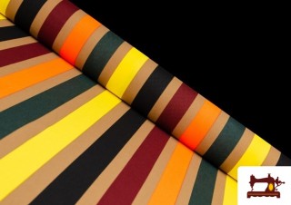 Tela Listada con Rayas en Varios Colores