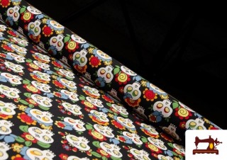 Tela con Calaveras Mejicanas