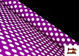 Tela de Lunares Color Morado