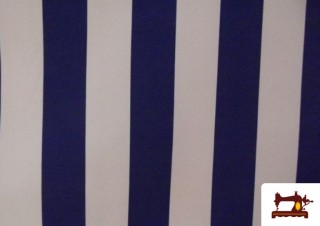 Tela de Rayas Azules y Blancas