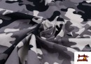 Comprar Tela de Punto Camisetas Estampada Militar de Colores color Gris