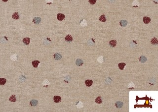 Comprar Tela Anti Manchas Impermeable Estampada de Fresas