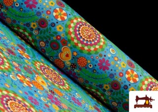 Tela de Fantasía Estampada  Estilo  Hippies