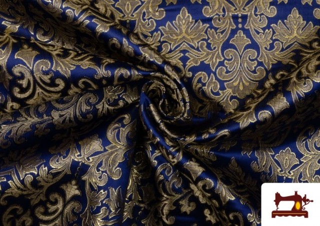 Comprar online Tela de Jacquard para Vestidos Medievales Económico color Azulón