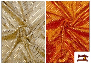 Venta de Tela de Terciopelo  Martelé con Lentejuelas Holográfica