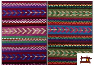 Tela de Rayas Tejidas Multicolor