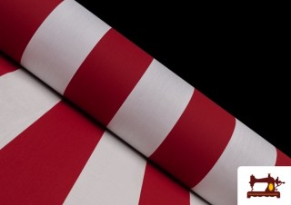 Tela de Bandera Roja y Blanca Equipos de Fútbol