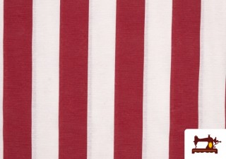 Comprar Tela de Loneta de Rayas color Rojo