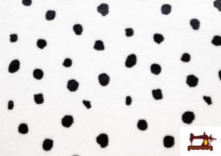 Comprar online Tela de Pelo Blanco con Detalles Negros