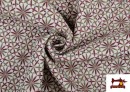 Venta online de Tela Tapicería Jacquard Gobelino Tejido con Dibujo Floral Geométrico